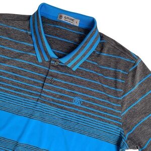 G/FORE Polo Shirt Men's L Striped G4 Performance Casual Golf